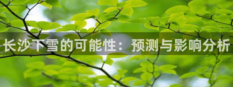 聚彩堂：长沙下雪的可能性：预测与影响分析