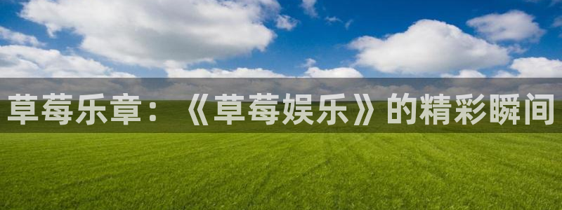 新的聚彩官网：草莓乐章：《草莓娱乐》的精彩瞬间